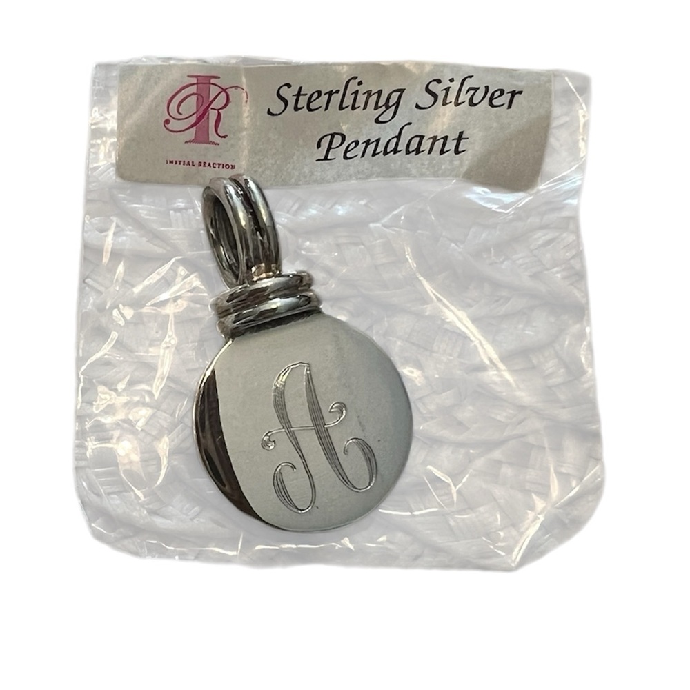 Sterling Silver ‘A’ initial pendant